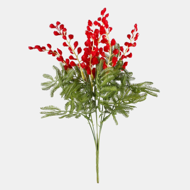 Mimosa kimppu x 5 tekokukkakimppu punainen - Tekokukat.fi