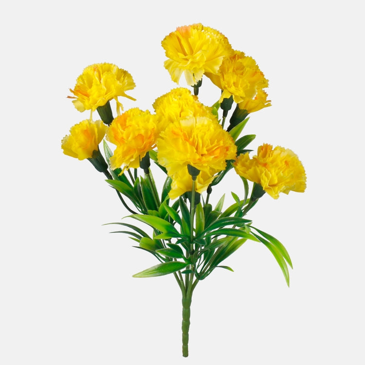 Neilikka tekokukkakimppu keltainen - Tekokukat.fi