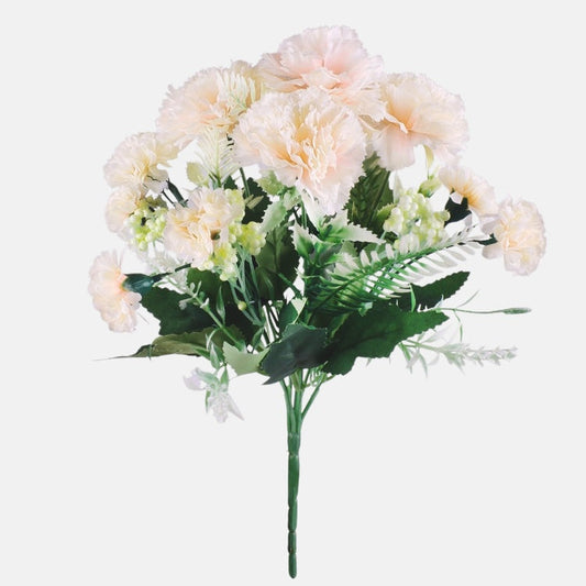 Neilikka x 7 tekokukkakimppu persikka - Tekokukat.fi