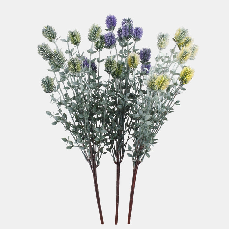 Ohdake mustikan lehdellä tekokukkakimppu satunnainen väri 1kpl - Tekokukat.fi