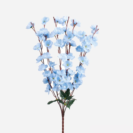 Omenapuu kimppu x 7 tekokukkakimppu vaaleansininen - Tekokukat.fi