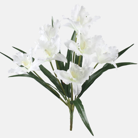 Orkidea tekokukkakimppu kermainen - Tekokukat.fi