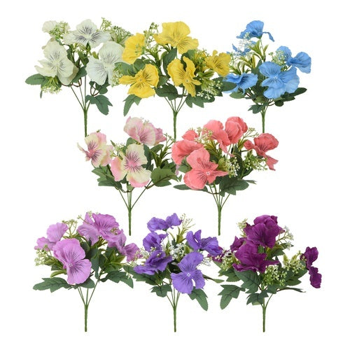 Orvokit tekokukkakimppu satunnainen väri - Tekokukat.fi