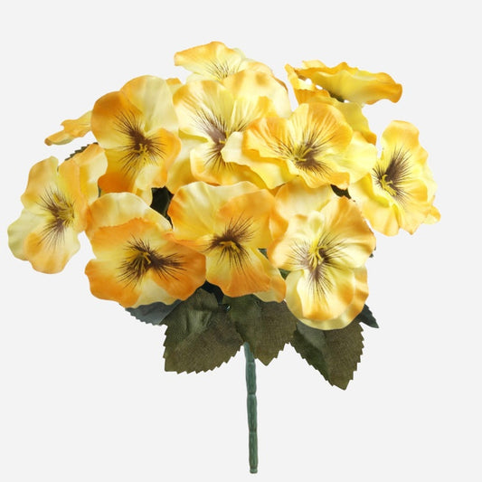 Orvokki tekokukkakimppu keltainen/oranssi - Tekokukat.fi