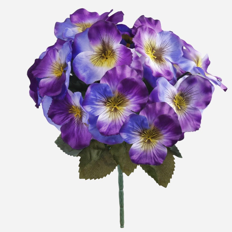 Orvokki tekokukkakimppu violetti-kermanvärinen 26 cm - Tekokukat
