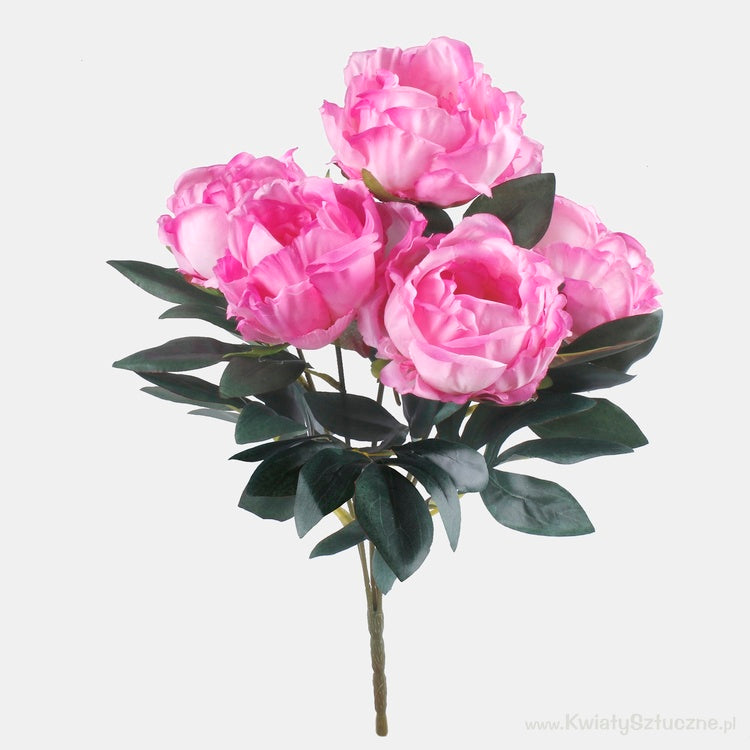 Pioni x 5 tekokukkakimppu vaaleanpunainen - Tekokukat.fi