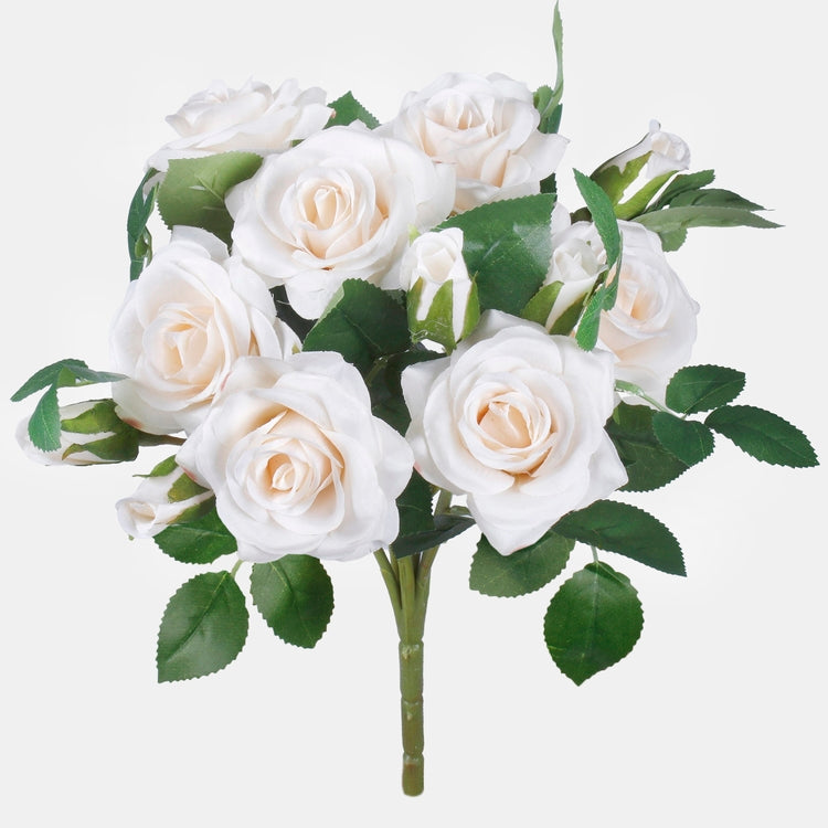 Ruusu x 7 tekokukkakimppu vaalea persikka - Tekokukat.fi