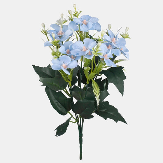 Sininen esikko tekokukkakimppu 34 cm - Tekokukat