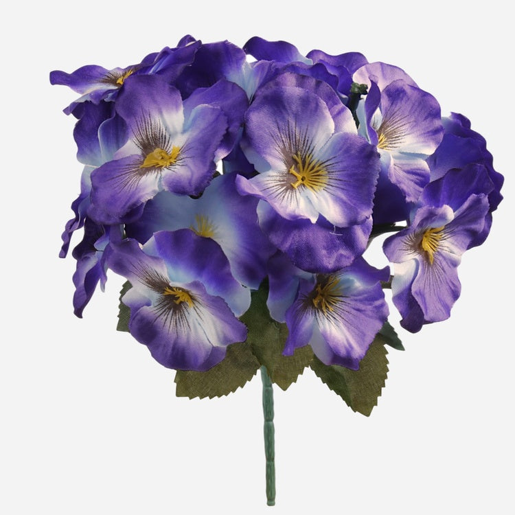 Sininen orvokki tekokukkakimppu 26 cm - Tekokukat