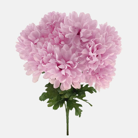 Vaaleanliila krysanteemi tekokukkakimppu 42 cm - Tekokukat