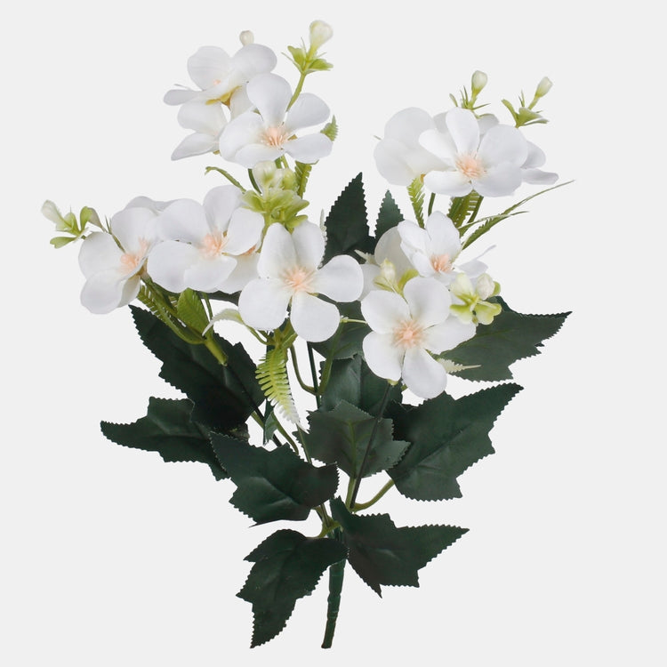 Valkoinen esikko tekokukkakimppu 34 cm - Tekokukat