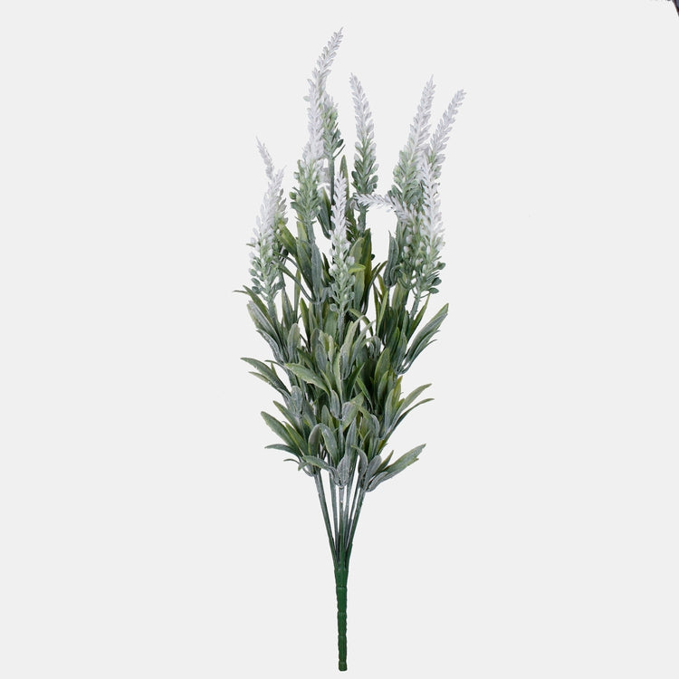 Valkoinen laventeli tekokukkakimppu 52 cm - Tekokukat