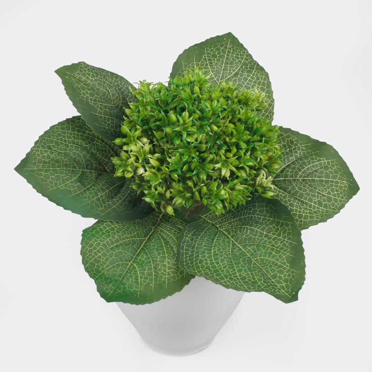 Vihreä hortensia tekokukkakimppu 31 cm - Tekokukat