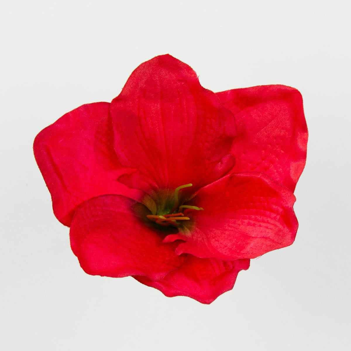 Amaryllis – tekokukkapää, satiini, 13 cm, 12 kpl
