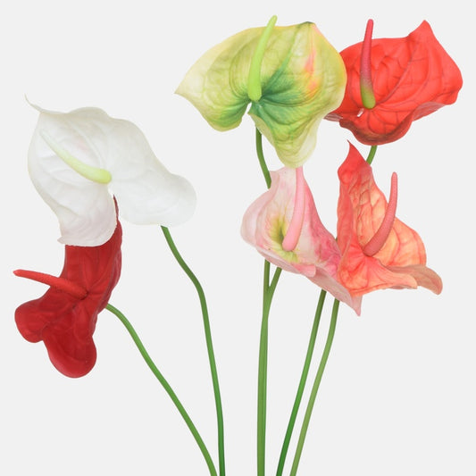 Kumitettu anthurium Sekoita - Tekokukat.fi