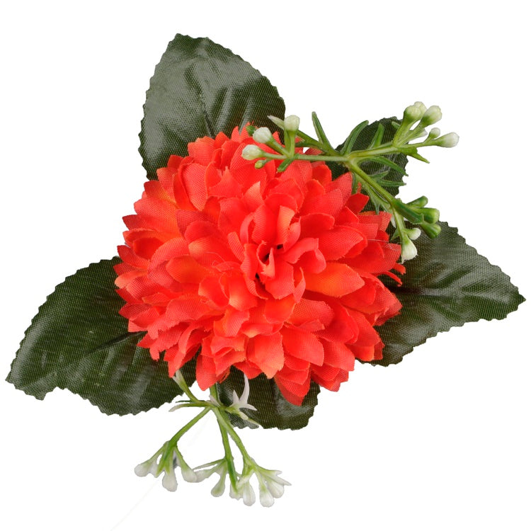 Satiiniasteri lehtineen Dk. Oranssi - Tekokukat.fi