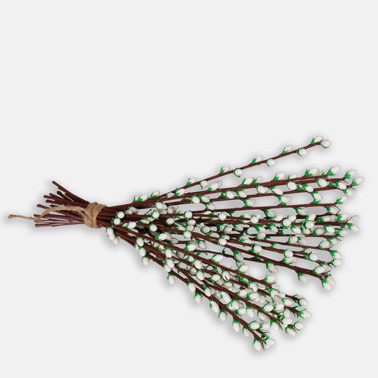 Iso pajun oksa, karssat ja lehdet x 24 kpl - Tekokukat.fi