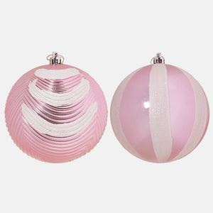 Vaaleanpunainen kiiltävä/valkoinen glitter