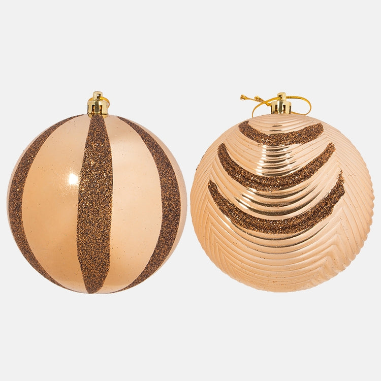 Joulukoru x 6 kpl Kultainen kiiltävä/ruskea glitter - Tekokukat.fi