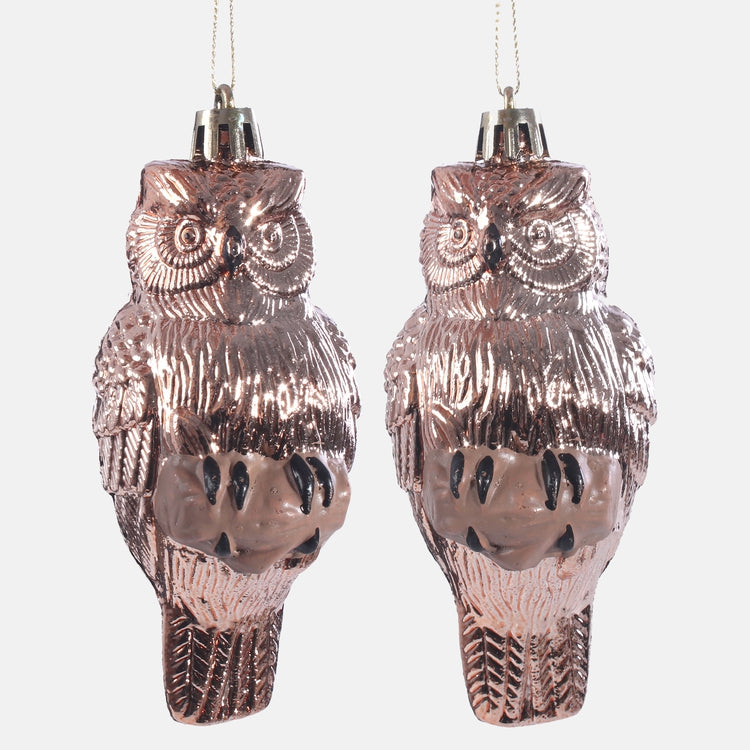 Joulukorut "Pöllöt" x 2 kpl Kulta - Tekokukat.fi