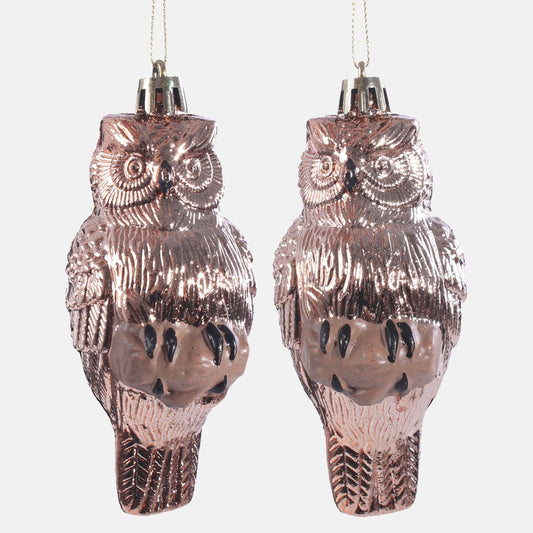 Joulukorut "Pöllöt" x 2 kpl Kulta - Tekokukat.fi