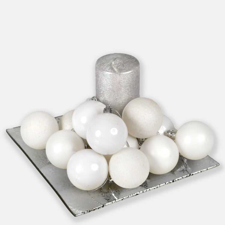 Joulukorut x 12 kpl Valkoinen - Tekokukat.fi