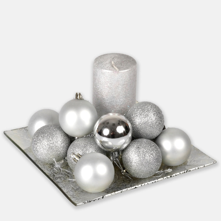 Joulukorut x 12 kpl Hopea - Tekokukat.fi