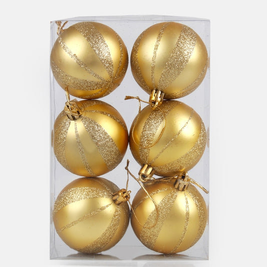 Joulukoristeita x 6 kpl Kulta - Tekokukat.fi