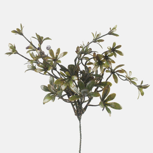 Marja glitterillä ja paljeteilla vihreä/kulta - Tekokukat.fi