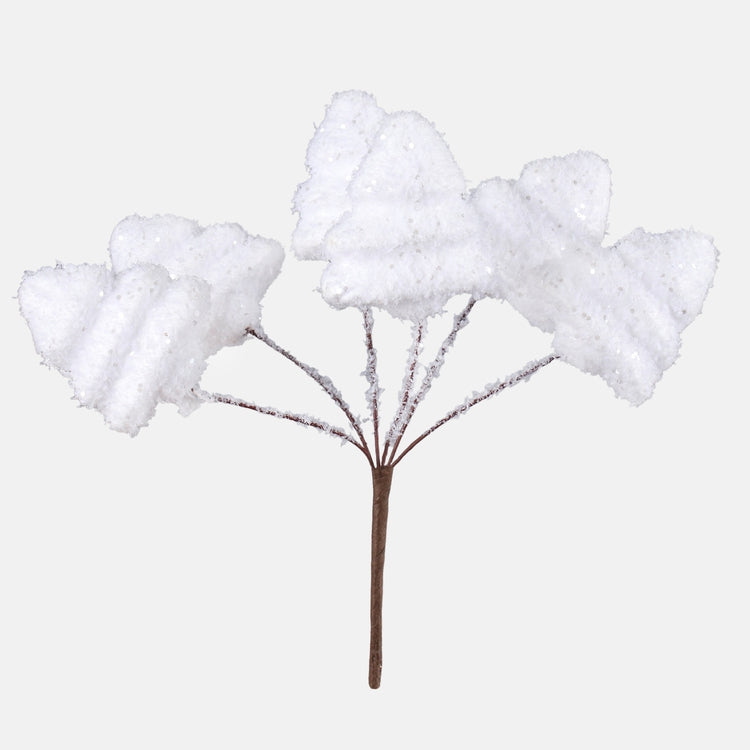 Joulukuuset huipulla Valkoinen - Tekokukat.fi