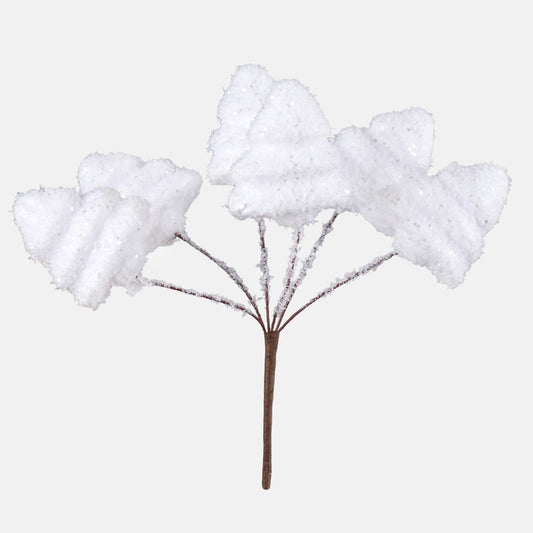 Joulukuuset huipulla Valkoinen - Tekokukat.fi