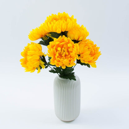 Krysanteemi kimppu x 7 Keltainen - Tekokukat.fi