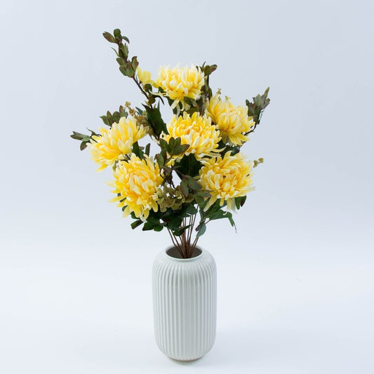 Krysanteemi kimppu Luutnantti Keltainen - Tekokukat.fi