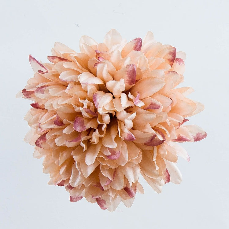 Krysanteemin pää Peach/Autumn Mauve Edge - Tekokukat.fi