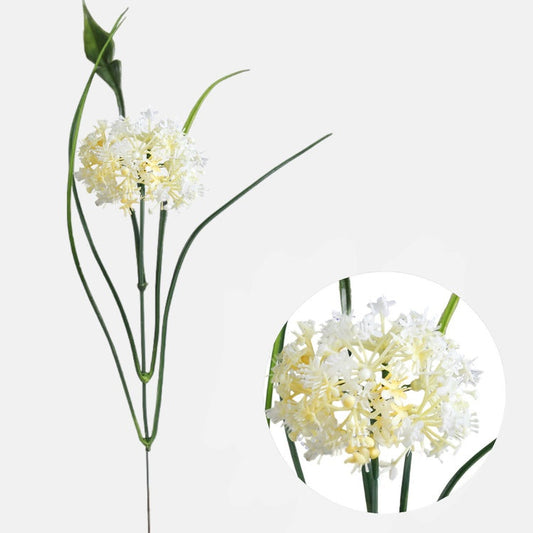 Valkosipuli kukkii kerma/keltainen - Tekokukat.fi