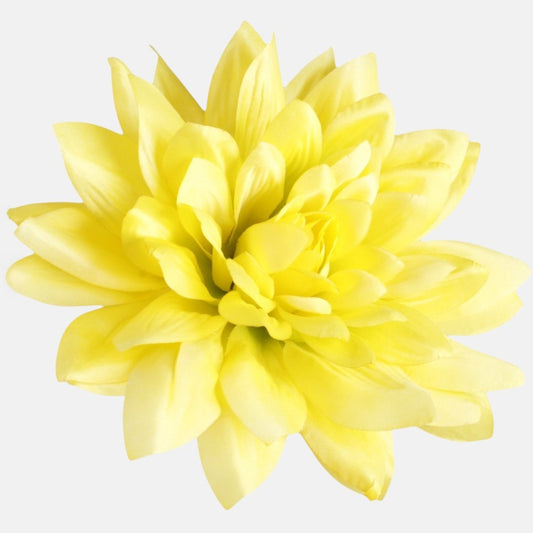 Satin Dahlia XL Keltainen/vihreä - Tekokukat.fi