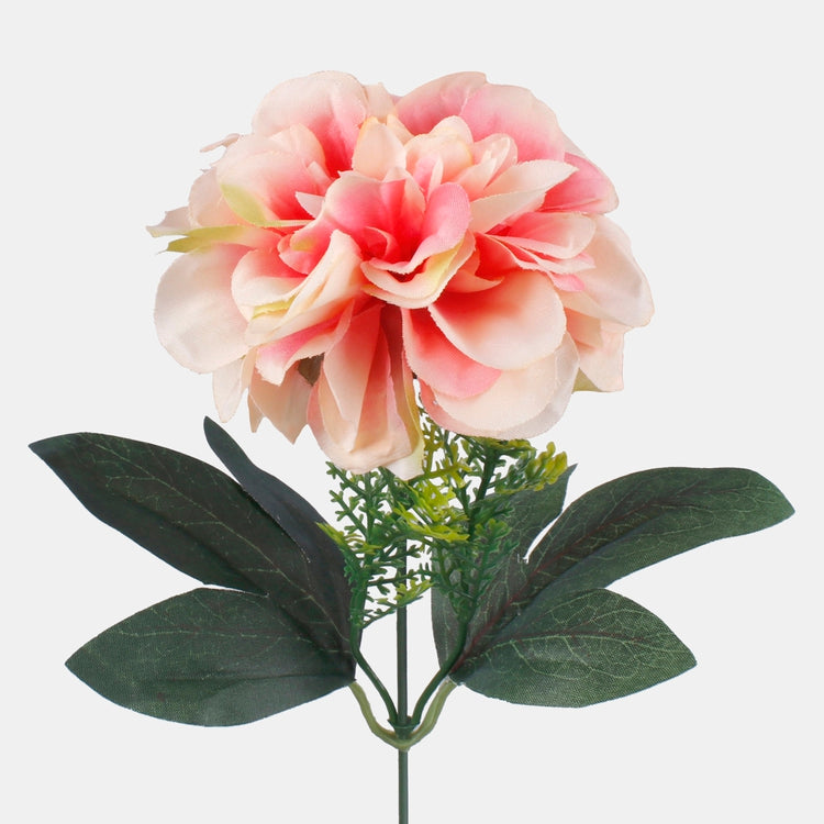 Dahlia tekokukka pinkki/vaaleanvihreä reuna - Tekokukat.fi