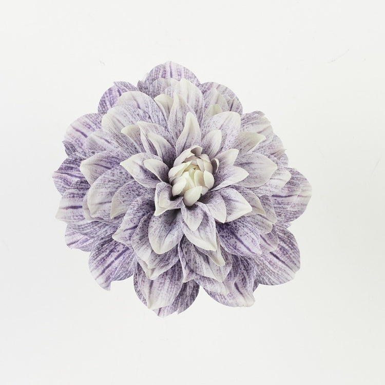 Daalia tekokukan pää kermanvärinen-vaaleanvioletti Ø17 cm - Tekokukat