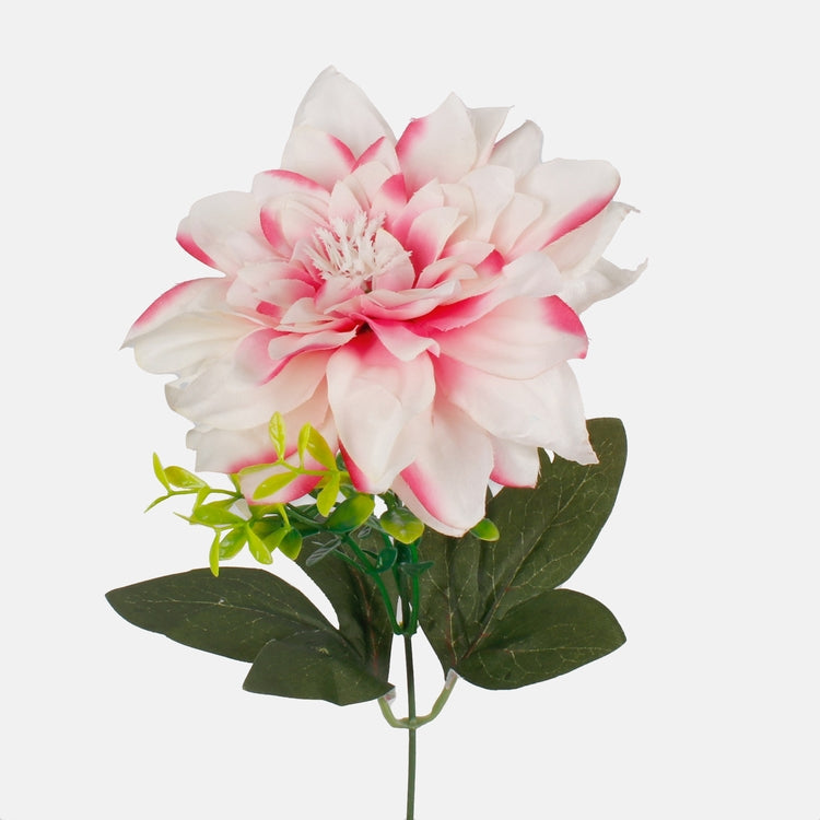 Dahlia Pinkki/kermanvärinen/vaaleanpunainen reuna - Tekokukat.fi
