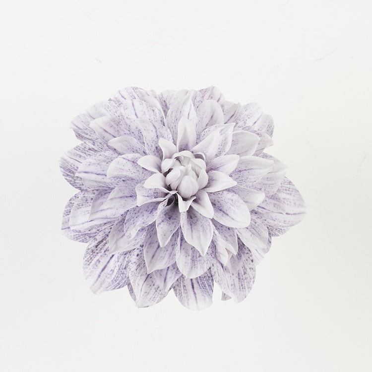 Dahlia pää Valkoinen/lila - Tekokukat.fi