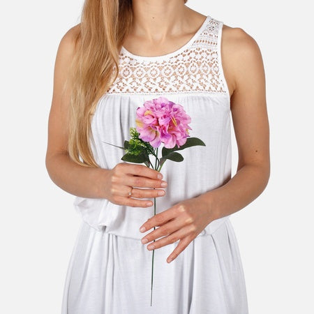 Dahlia tekokukka kermanvärinen/vaaleanvihreä/vaaleanpunainen reuna