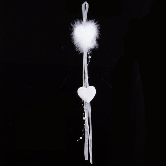 Höyhen koristelu Valkoinen - Tekokukat.fi