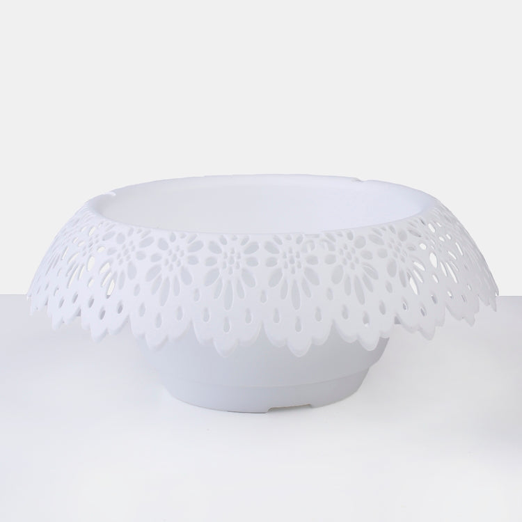 Kukkaruukku harjakatoksilla Valkoinen - Tekokukat.fi