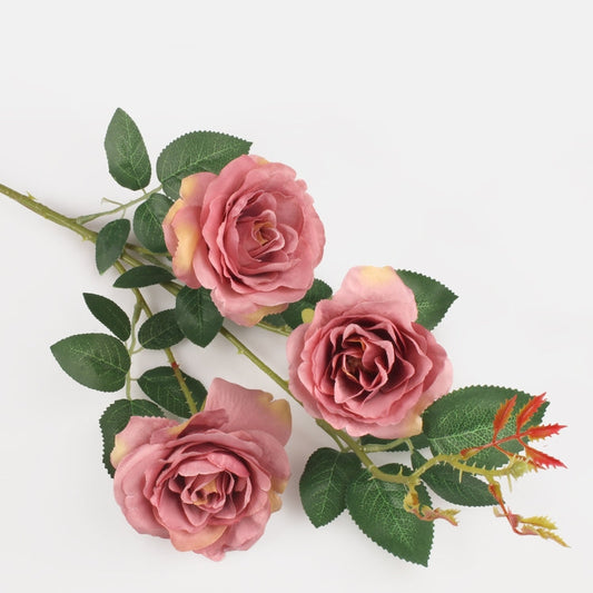 Villiruusu x 3 tekokukka syksyinen mauve - Tekokukat.fi