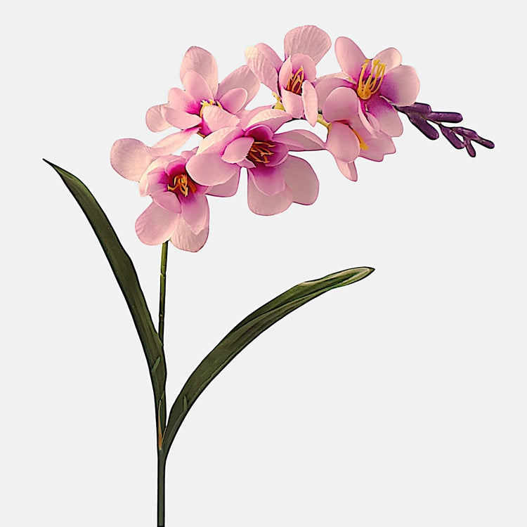 Freesia tekokukka vaaleanpunainen - Tekokukat.fi