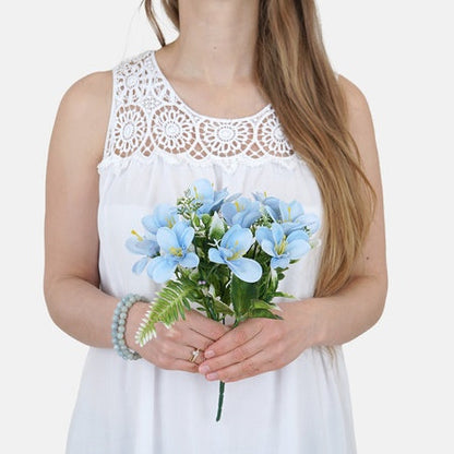 Freesia x 5 tekokukkakimppu vaaleanpunainen