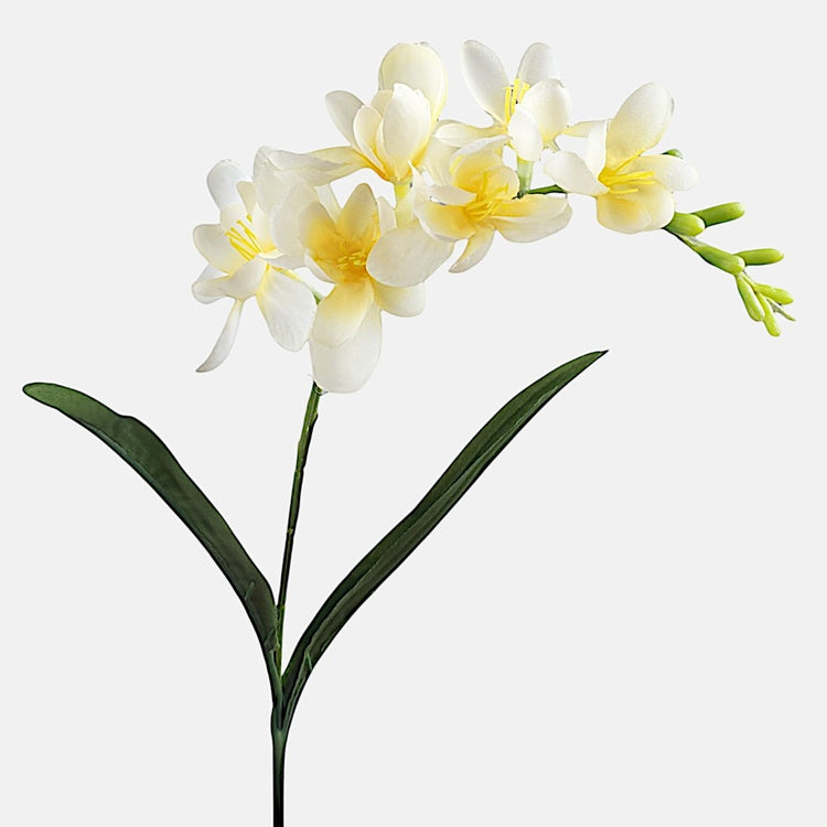 Freesia tekokukka vaaleankeltainen - Tekokukat.fi