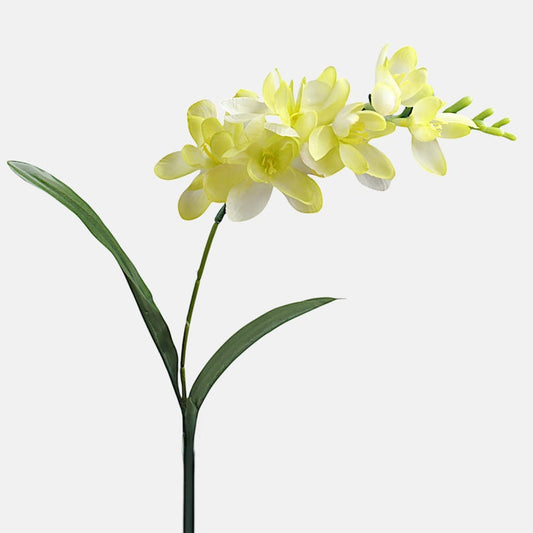 Freesia tekokukka vaaleanvihreä - Tekokukat.fi