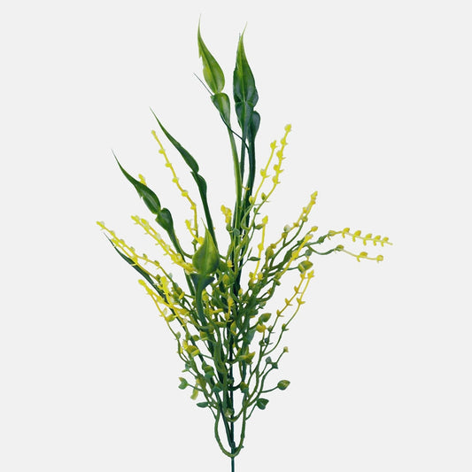 Koristeellinen oksa vihreä/keltainen - Tekokukat.fi