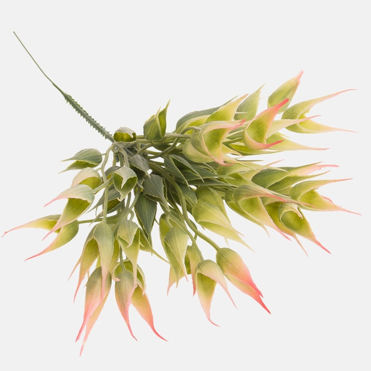 Koristeellinen oksa vaaleanvihreä/vaaleanpunainen reuna - Tekokukat.fi